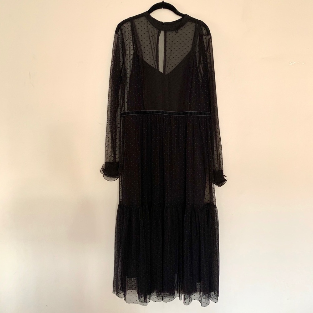 Who what wear black mesh dress